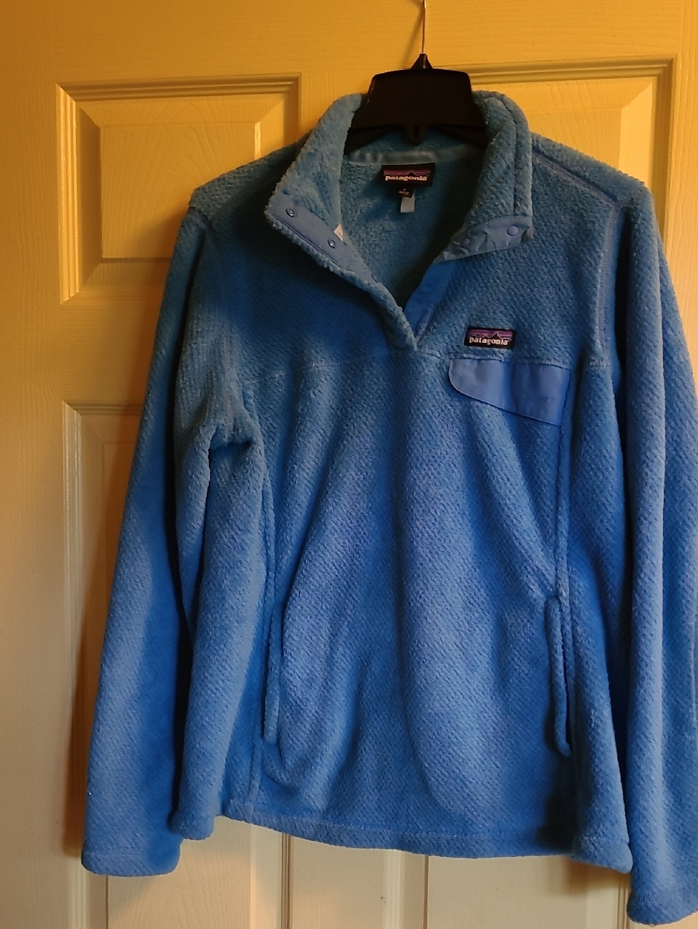 Patagonia Women's High-Pile Alaska Blue Fleece Snap Pullover